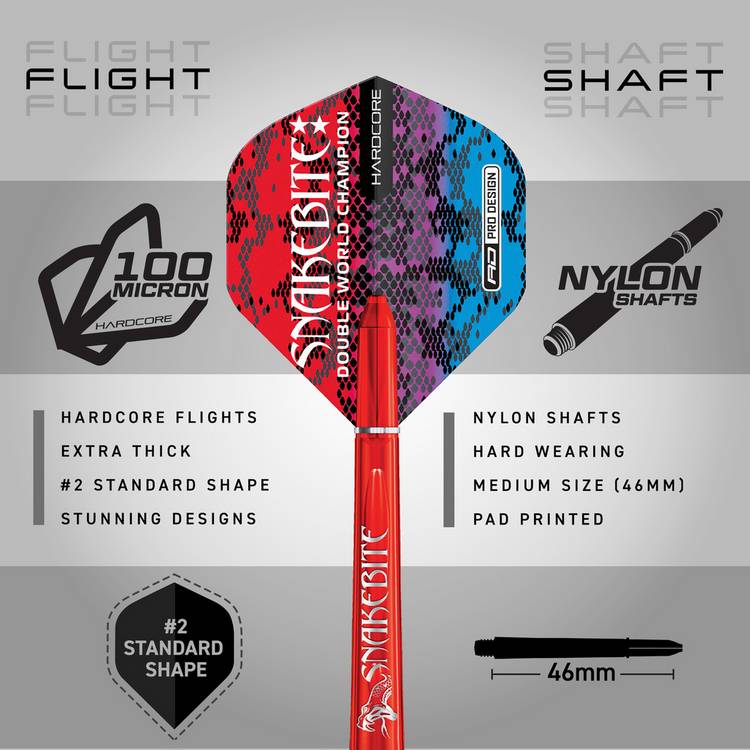 Red Dragon Snakebite darts accessories pack - British product