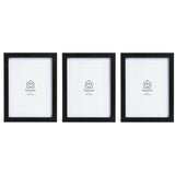 Habitat black wooden picture frames set of 3 - British product