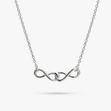 Revere double linked infinity necklace sterling silver, imported from the UK