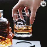 Star Wars Stormtrooper helmet decanter set with whisky glasses, imported from the UK