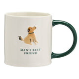 Mug with Man's Best Friend dog design, 330ml capacity, UK version