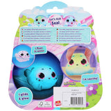 Animagic plush toy Warm Purple Hearts Seal (British brand)