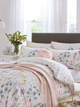 Laura Ashley Yellow Wild Meadow Reversible Cotton Sateen Duvet Cover and Pillowcase Set