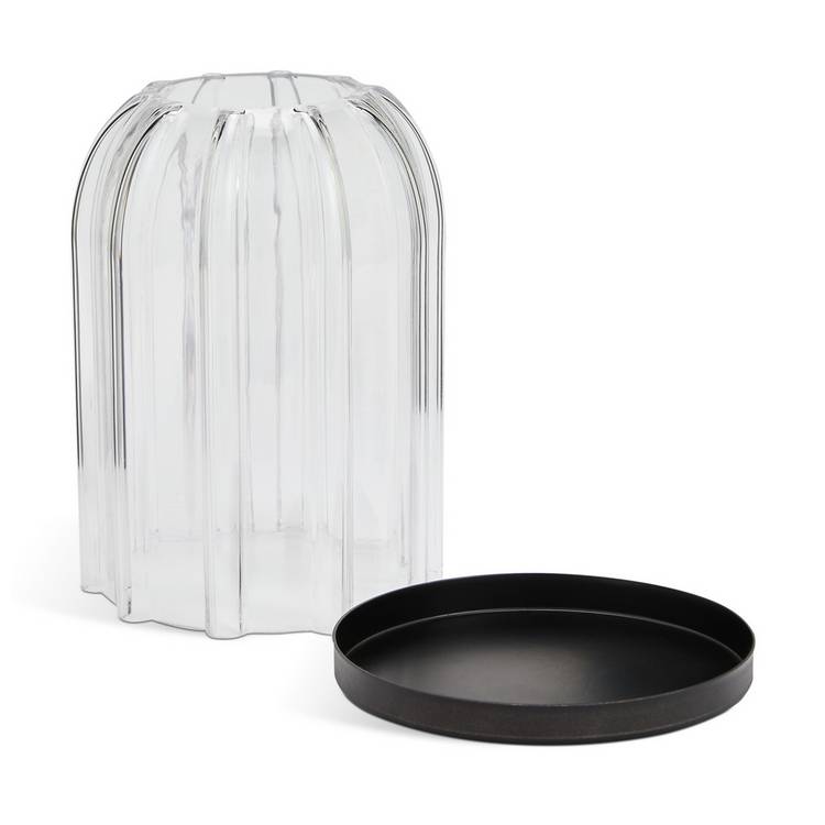 Habitat glass cloche tealight holder clear, imported from the UK