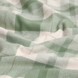 Argos Home green woven check throw 125x150cm - British product