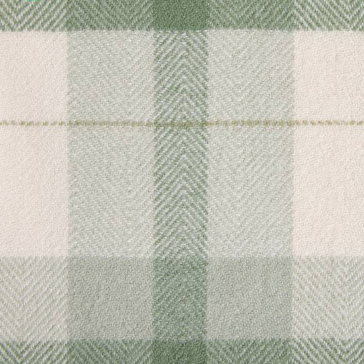 Argos Home green woven check throw 125x150cm - British product