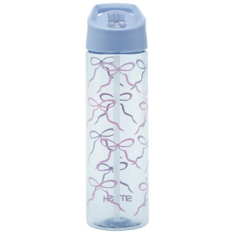 Smash gingham ribbon blue sipper bottle 700ml, imported from the UK
