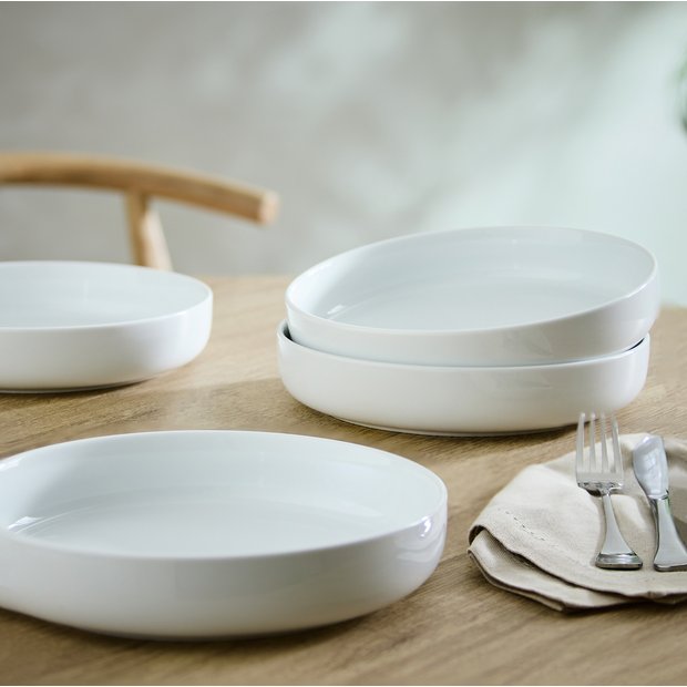Habitat white porcelain plates set of 4, UK version