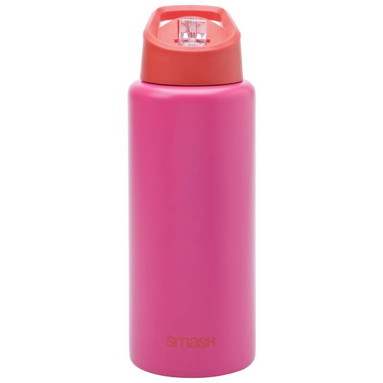Smash 1 litre stainless steel sipper bottle - British product