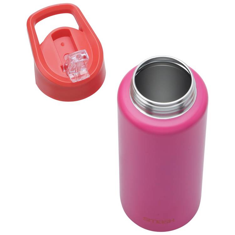 Smash 1 litre stainless steel sipper bottle - British product