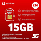 Argos Vodafone 15GB Pay As You Go Plus SIM Card- Buy online at McGrocer