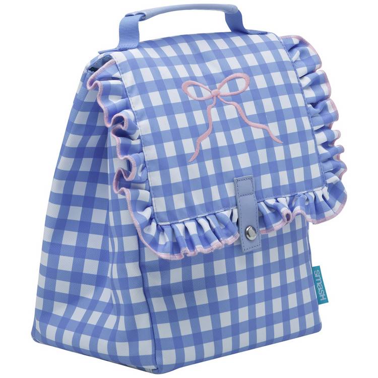 Smash Gingham Ribbon lunch bag 25.5x20x15cm, imported from the UK