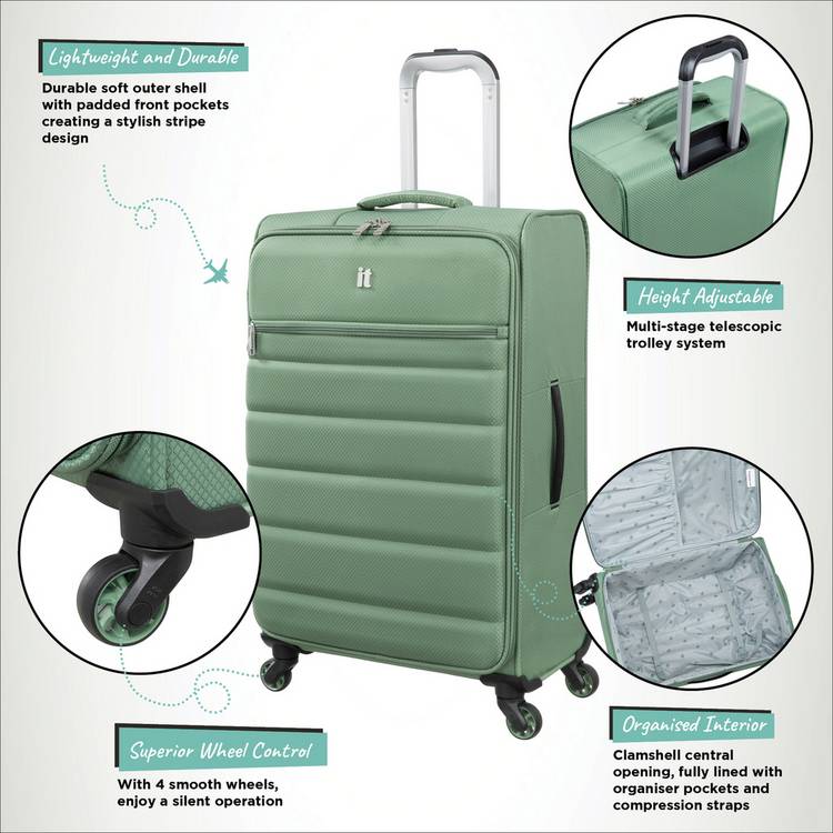 it Luggage Striving 3pc suitcase set hedge green, UK version