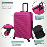 it Luggage hard suitcase set pink 3-piece, imported from the UK