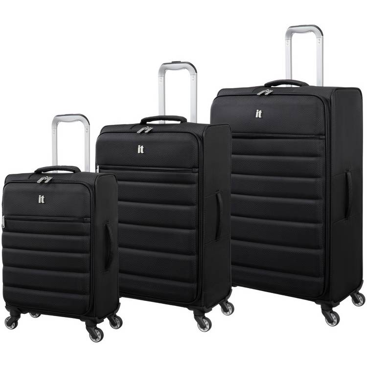 it Luggage Striving 3pc suitcase set in black (British brand)