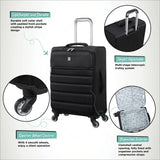 it Luggage Striving 3pc suitcase set in black (British brand)