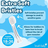 Brush-Baby BabySonic electric toothbrush heads 4 pack, imported from the UK