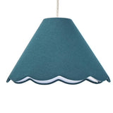 Habitat scallop edge blue lampshade 32cm, imported from the UK
