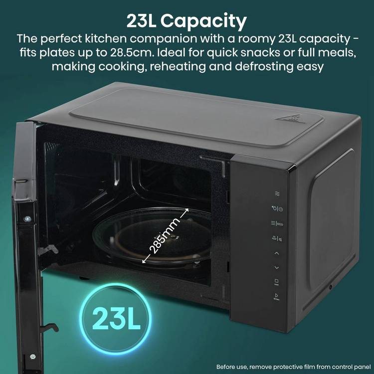 Hisense 800W microwave 23L black (British brand)