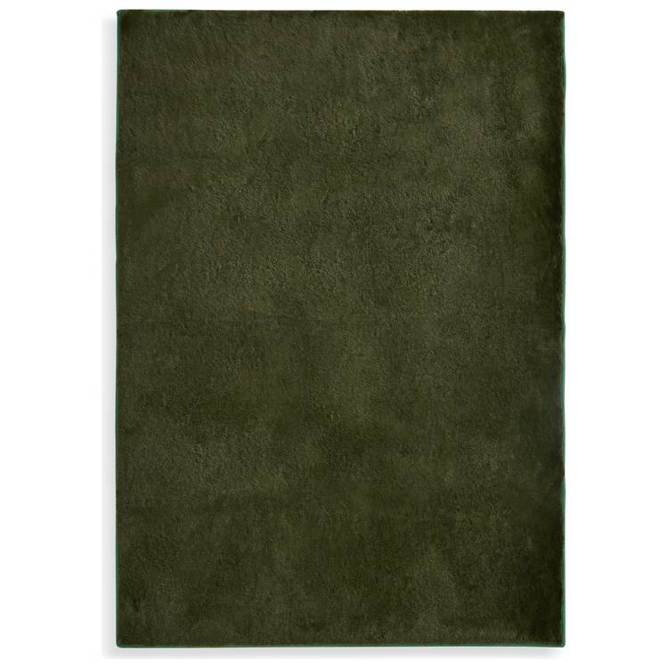 Habitat moss green short pile rug 150x80cm - British product