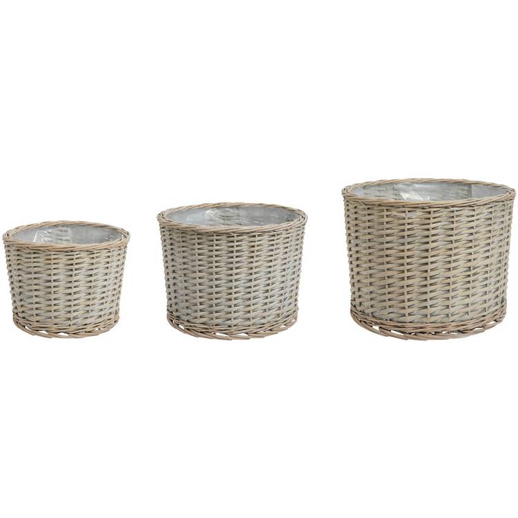 Argos Home willow planter set of 3 woven planters - British product