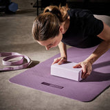 Pro Fitness pastel pink yoga set with mat block and band, UK version