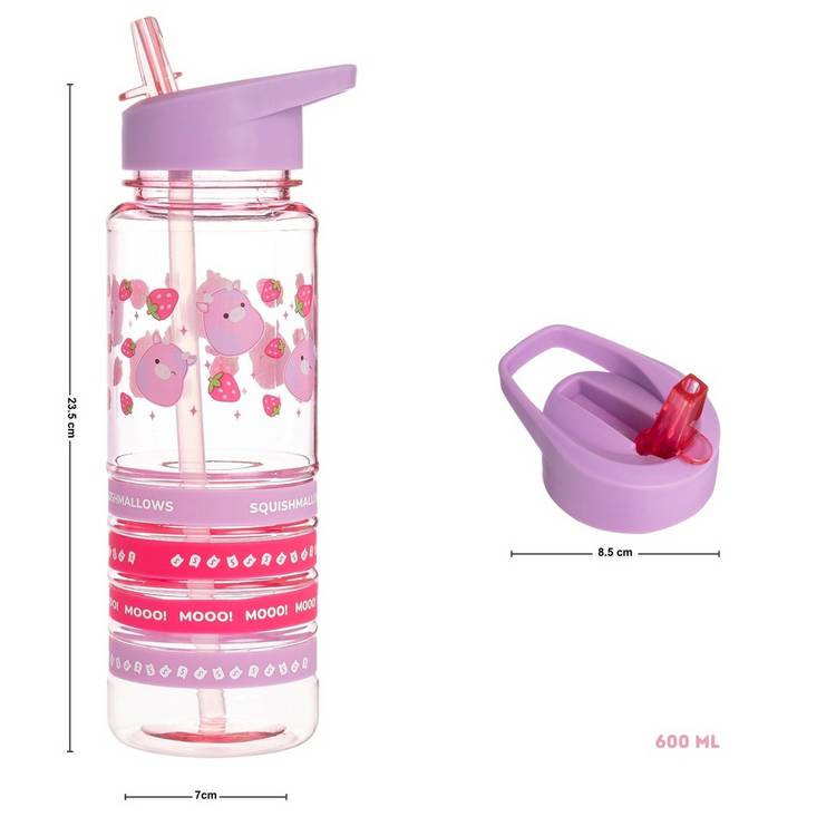 Hox Squishmallows Patty the Cow sipper water bottle 580ml - British product