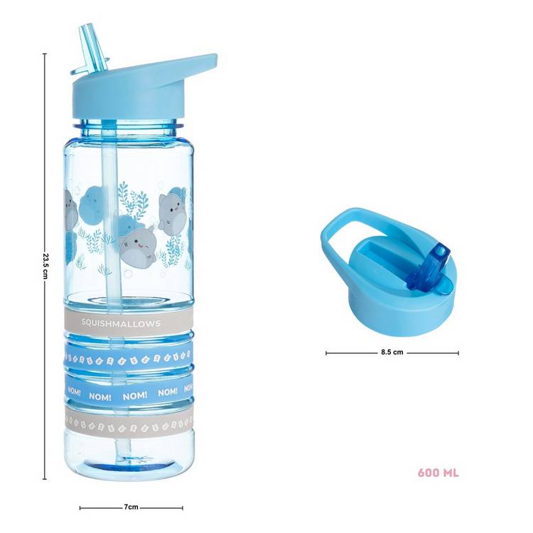 Hox Squishmallows Gordon the Shark sipper water bottle 580ml, UK version