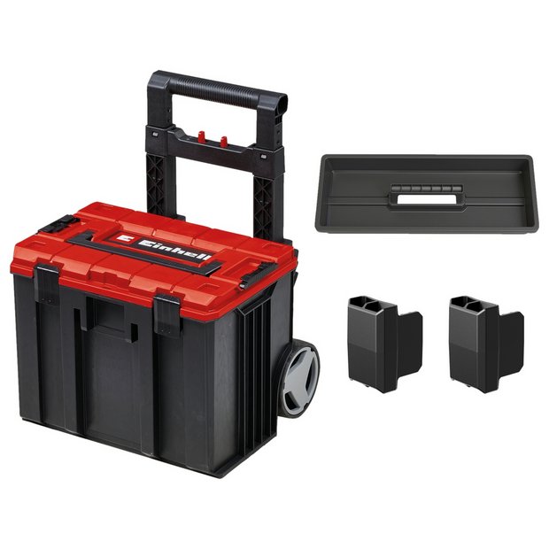 Einhell E-Case large tool box with rubberised wheels, British product