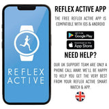 Reflex Active Series 8 black silicone strap smart watch (British brand)