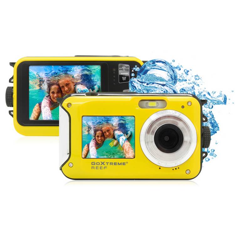 GoXtreme Reef dual screen action camera yellow - British product