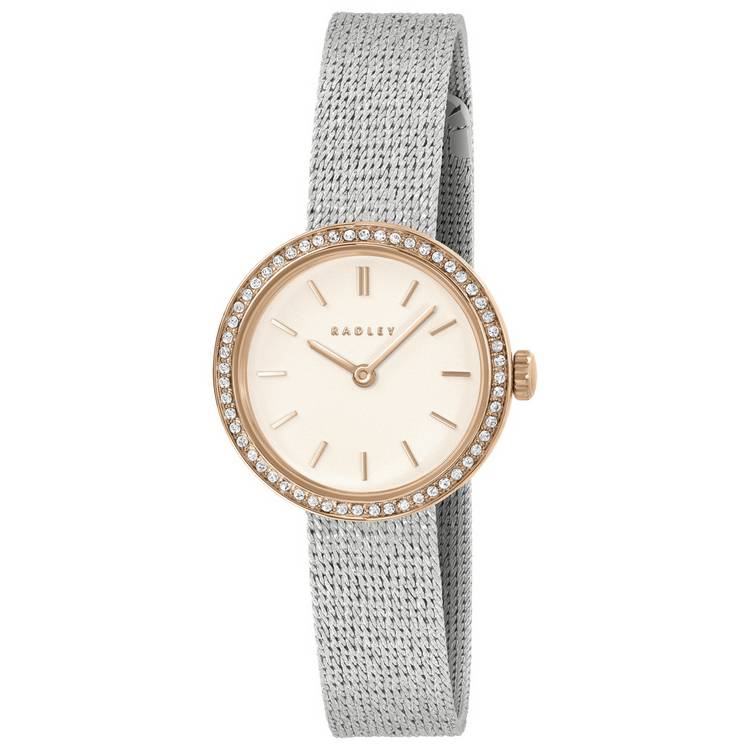 Radley stone set watch with silver mesh strap 27mm, UK version
