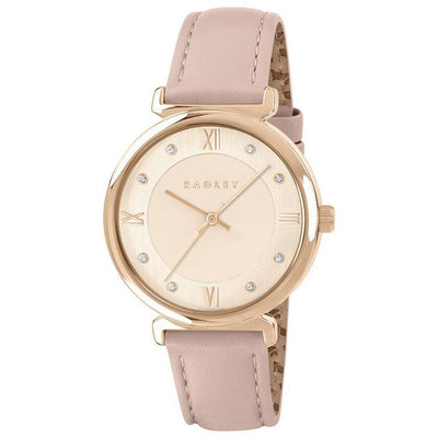 Argos Radley Rose Gold Plated Pink Leather Strap Watch- Buy online at McGrocer