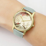 Radley gold plated watch with green artichoke leather strap 35mm (British brand)