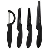 Argos Viners 4 Piece Squared Tip Knife and Peeler Set - Black- Buy online at McGrocer