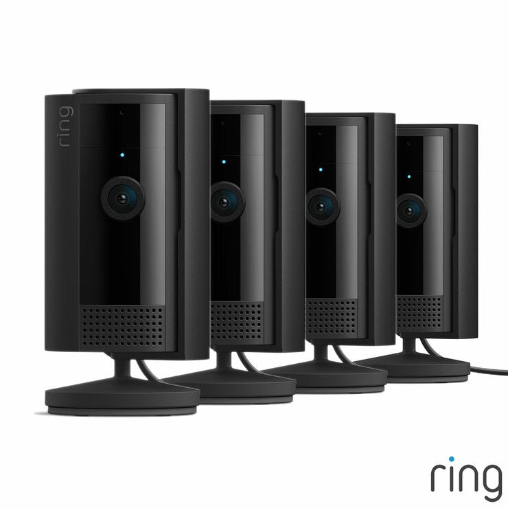 Ring Wired Indoor Camera 4 Pack Black, imported from the UK