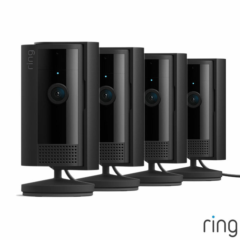 Ring Wired Indoor Camera 4 Pack Black, imported from the UK