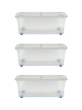 Wham clear 45L stackable storage boxes set of 3, UK version