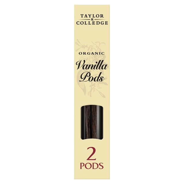 Taylor & Colledge 2 Organic Vanilla Pods   2 per pack GOODS M&S