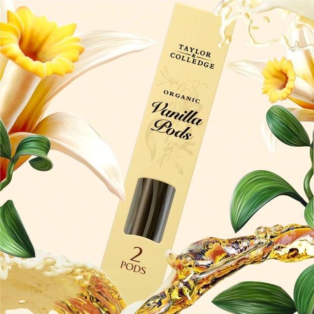 Taylor & Colledge 2 Organic Vanilla Pods   2 per pack GOODS M&S