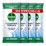Costco UK Dettol Biodegradable Antibacterial Wipes 4 x 126 Pack- Buy online at McGrocer