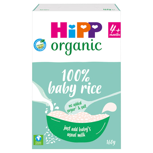 HiPP Organic 100% Baby Rice 4+ Months 160g GOODS Sainsburys   