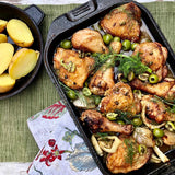 BergHOFF double roasting pan with grill lid 42cm, imported from the UK