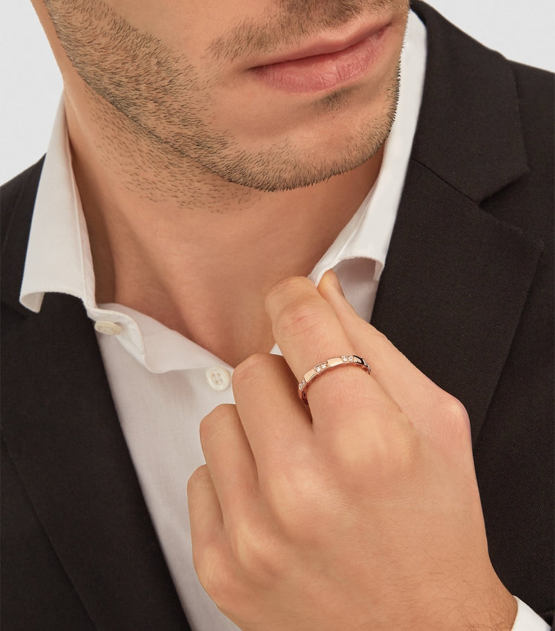 Bvlgari Serpenti Viper ring rose gold diamonds (British brand)
