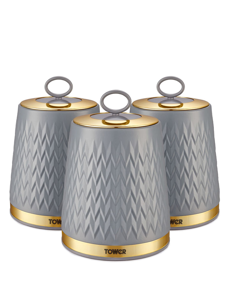 Tower grey Empire storage jars 1.3L (British brand)