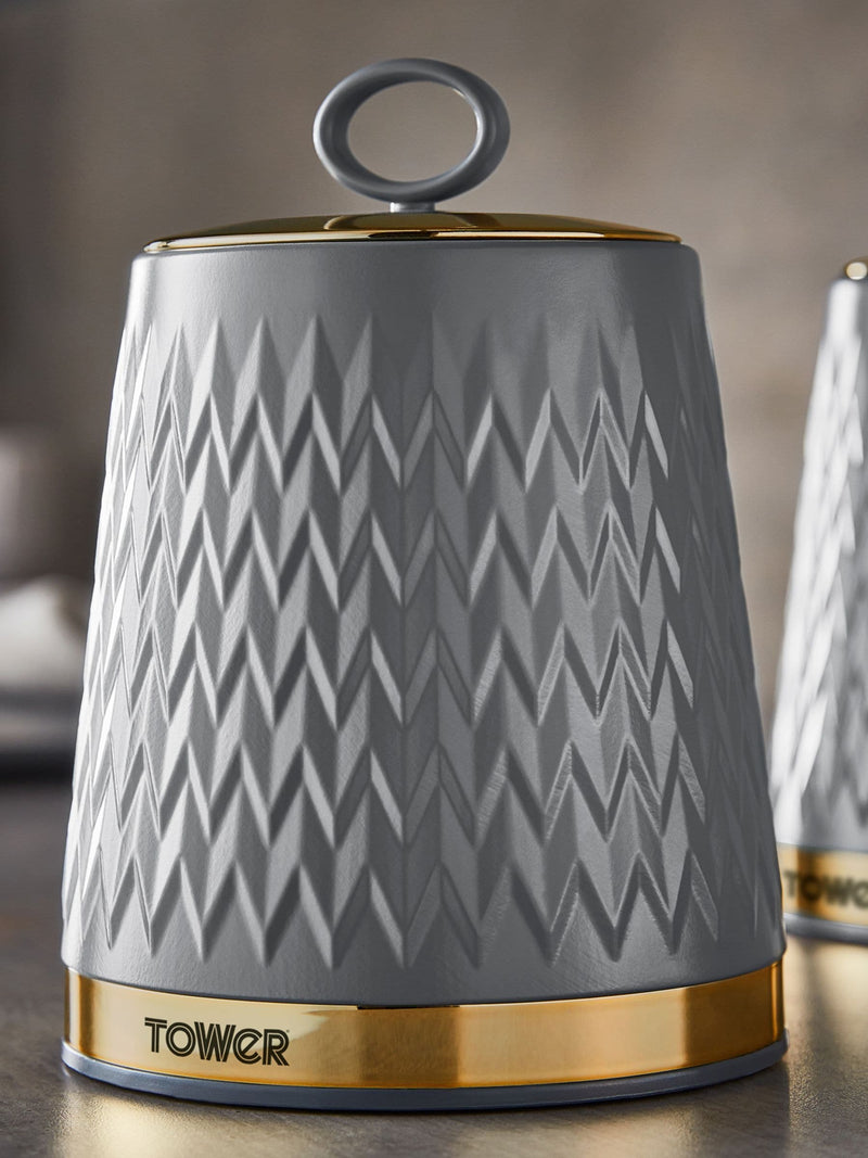 Tower grey Empire storage jars 1.3L (British brand)