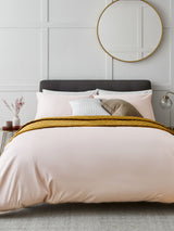 Blush Pink 400 Thread Count Egyptian Cotton Sateen Duvet Cover and Pillowcase Set