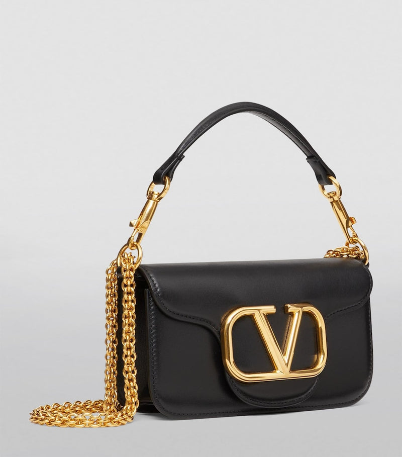 Valentino Garavani small leather Locò shoulder bag, imported from the UK