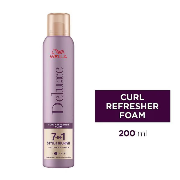 Wella Deluxe 7in1 Curl Refresher Foam 200ml (British brand)