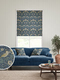 William Morris roman blinds Blue Strawberry Thief pattern, UK version